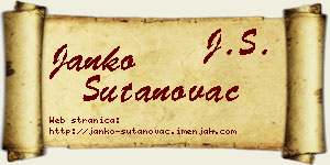 Janko Šutanovac vizit kartica